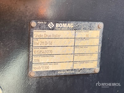 2016 Bomag BW211D-50 Walzenzug mit Glattmantelbandage