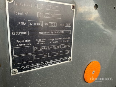 2016 Claas Lexion 770TT Combine Harvester