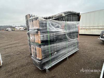 Quantity of (5) Greatbear FG-GT-D20 9 ft 8 in x 7 ft 5 in Wrought Iron Bi-Parting Driveway Gate