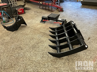 Quantity of Skid Steer Adapter, Root Rake, & Stump Ripper (Unused)