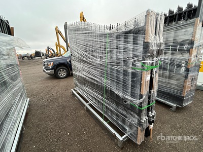 Quantity of (3) Greatbear FG-GT-T14 9 ft 8 in x 7 ft 6 in Wrought Iron Bi-Parting Driveway Gate