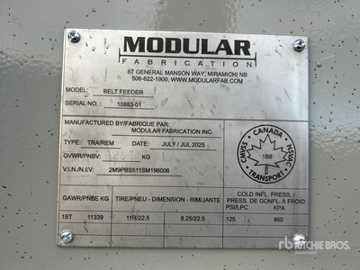 2025 Modular Aggregate Feeder (Unused)