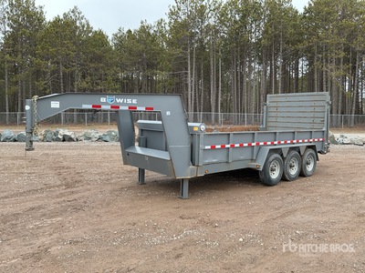 2023 Bwise 18 ft Tri/A Gooseneck Remolque Bañera Ligero