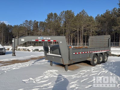 2023 Bwise 18 ft Tri/A Gooseneck End Dump Trailer
