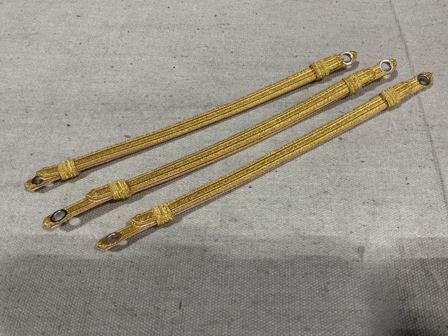 (6,480) Eiseman Ludmar 3/8" Gold Chin Straps (6,480) Eiseman Ludmar 3/8" Gold Chin Straps