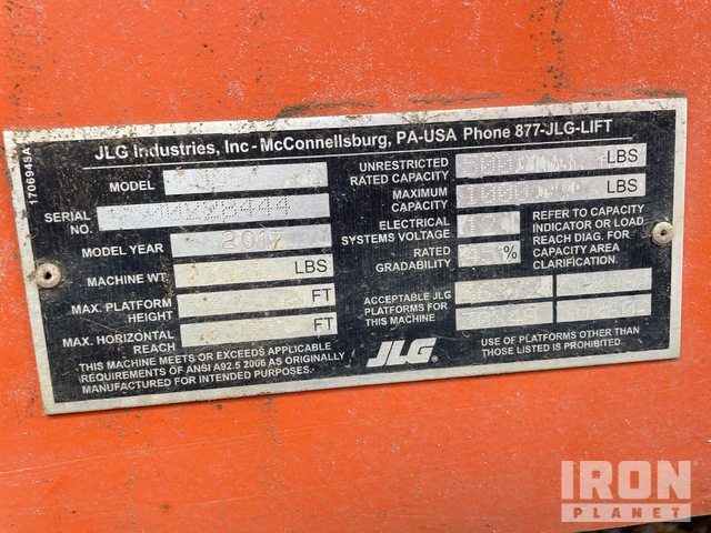 ELEVADOR TELESCóPICO 2017 JLG 4WD 600S