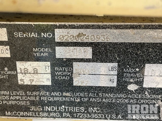 ELEVADOR TIJERA 2015 JLG 1930ES