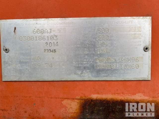 ELEVADOR ARTICULADO 2014 JLG 4WD 600AJ