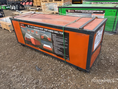 TMG ST3040C 30 ft x 40 ft Peak Roof Container Shelter (Unused)