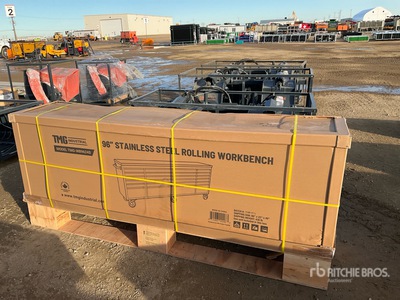 TMG WB9624S 96 in Stainless Steel Workbench 24 Drawers (Unused)