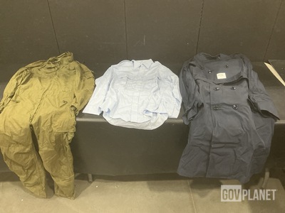 (1) Pair of Combat Vehicle Crewman's Coveralls, (10) Coats & Assorted Items