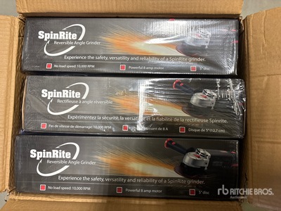 Quantity of (6) Spinrite 5 in Angle Grinder (Unused)