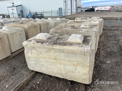 Quantity of (8) 5 ft x 2 ft 6 in Concrete Barrier