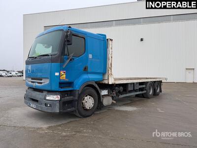 2005 Renault Premium 420Dci 6x2 Camion Plateau 6x2 Flatbed Truck (Inoperable)