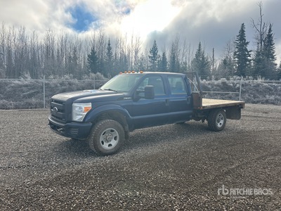 2012 Ford F-350 4x4 Crew Cab Flatbed Truck