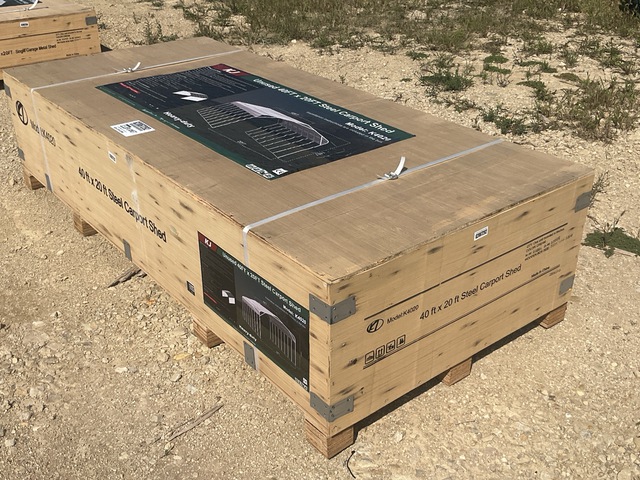 KJ K4020 Steel Carport Shed - Unused