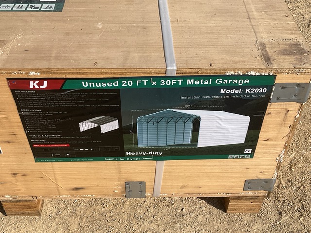 KJ K2030 Metal Garage - Unused