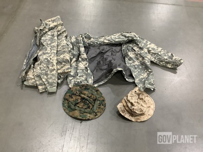 (14) Wet Weather Jackets, (45) Marpat Field Covers & Assorted Items