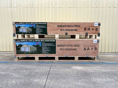 2025 AGR-MS2642 26 ft x 42 ft Metal Garage Unterstand (Unused)