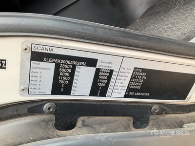 2012 Scania P 360 B 6x2 Schiebeplateauschleppwagen