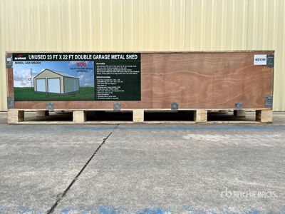 2025 AGR-MS2322 23 ft x 22 ft Double Garage Metal Unterstand (Unused)