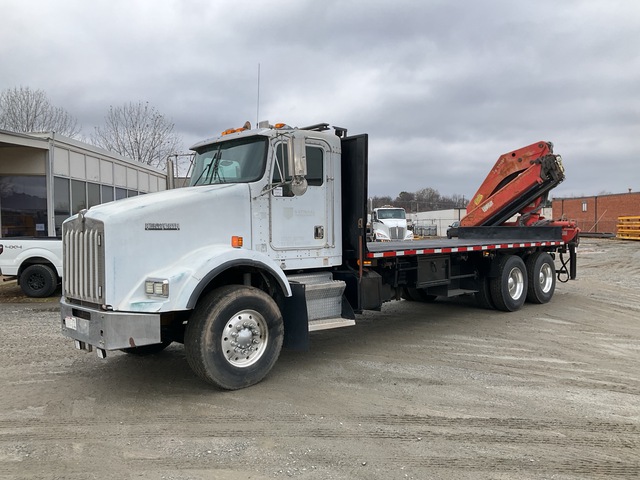 1998 Palfinger PK32080 17860 lb Knuckle Boom on 1999 Kenworth T800 6x4 Flatbed Truck with Crane 1998 Palfinger PK32080 17860 lb Knuckle Boom on 1999 Kenworth T800 6x4 Flatbed Truck with Crane