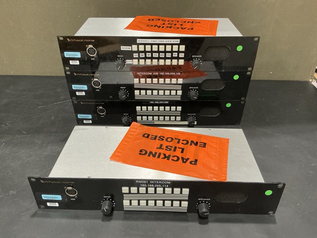 (4) Wheatstone Intercom Controllers