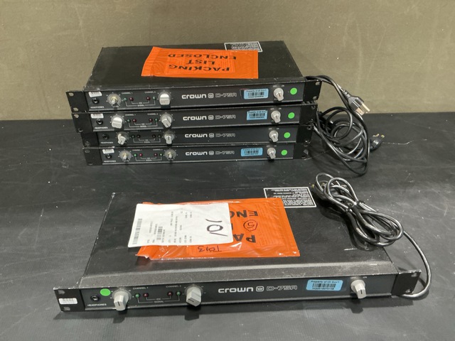 (5) Crown D-75A 2-Channel Power Amplifiers
