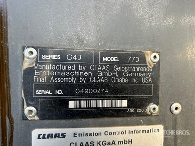 2012 Claas Lexion 770 Combine Harvester