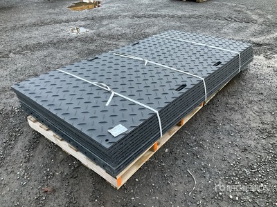 Quantity of (10) Qty of 10 8X4 15mm Double Sided Ground Mats (Unused)