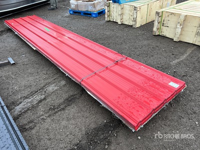 Quantity of (100) 3 ft x 16 ft Galvalume Corrugated Steel Sheets (Unused)