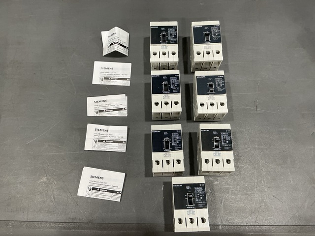 (7) Siemens NGB3B125 Circuit Breakers (7) Siemens NGB3B125 Circuit Breakers
