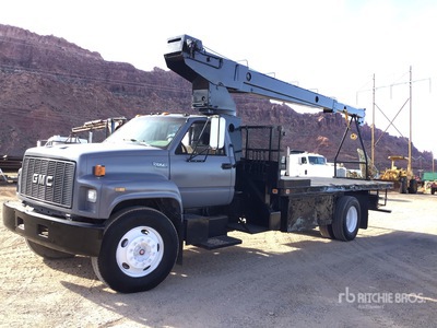 12 ton Straight Boom on 1995 GMC C7 Topkick 4x2 Top Kick Boom Truck