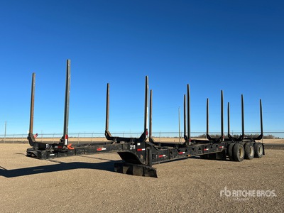 2014 BWS 53LD3X3T BG 53 ft Tri/A Hayrack Log Trailer