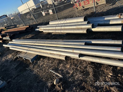 Quantity of (10) Lengths of 4 in Stainless Steel Pijp