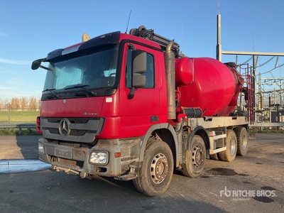 2010 Mercedes-Benz Actros 3341 8x4 Twin-Steer Stetter AM7FHCTL 7m3 Mixer Unit, 2010 Schwing FBR60 pump Mixer Truck