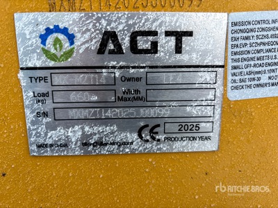 2026 AGT MX-MZT14 Mini Chargeuse sur rails compacte (Unused)