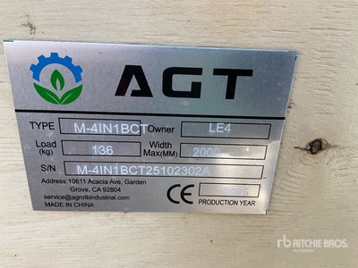 2026 AGT M-4IN1BCT Mini Skid Steer Bucket (Unused)