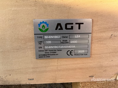 2026 AGT M-4IN1BCT Skid Steer Bucket (Unused)