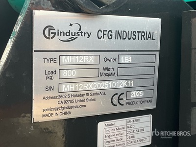 2026 CFG MH12RX حفارة صغيرة (Unused)