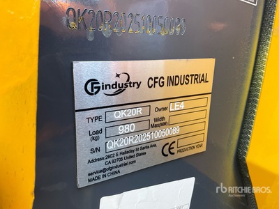 2026 CFG QK20R Mini Excavadora (Unused)