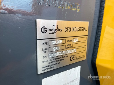 2026 CFG QK20R Mini Excavator (Unused)