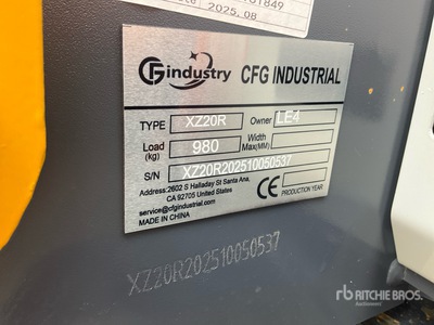 2026 CFG XZ20R Mini Excavator (Unused)