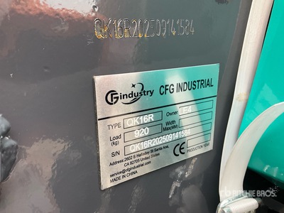 2026 CFG QK16R Mini Excavator (Unused)