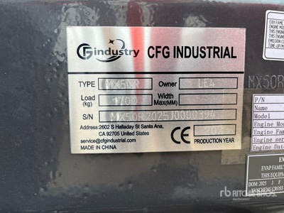 2026 CFG MX50R Mini Excavator (Unused)