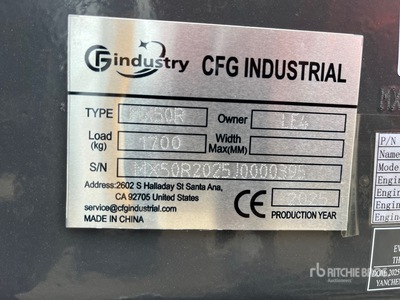2026 CFG MX50R Mini Excavator (Unused)