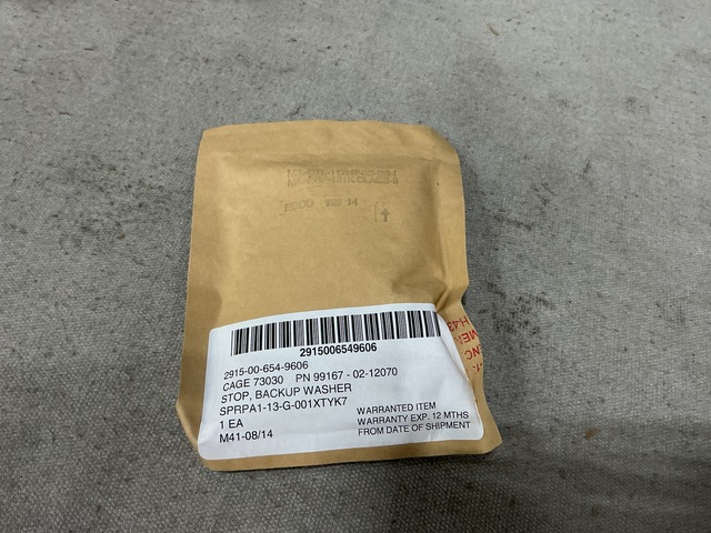 (12) Hamilton Sundstrand 02-12070 Backup Washer Stops