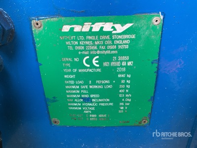 2018 Nifty-Lift HR21 Hybrid Articulating Boom Lift