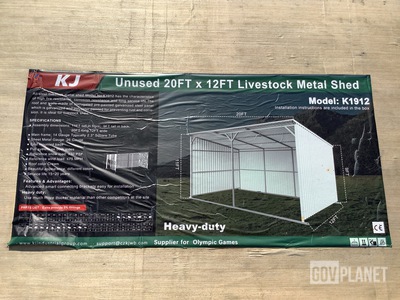 KJ K1912 Livestock Metal Shed - Unused