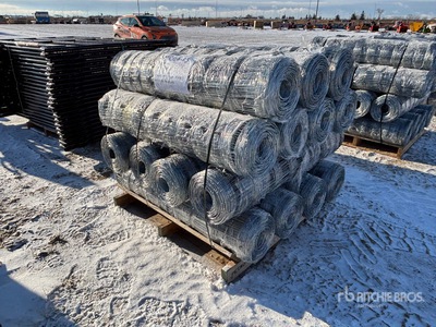 Quantity of (15) 2025 BYT FFC762 330 ft x 4 ft Galvanized Farm Fencing (Unused)